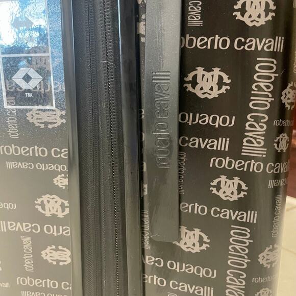 ROBERTO CAVALLI TRAVEL LUGGAGE ROLLING SUITCASE 28' VERSATILE SOPHISTICATED - Picture 9 of 12